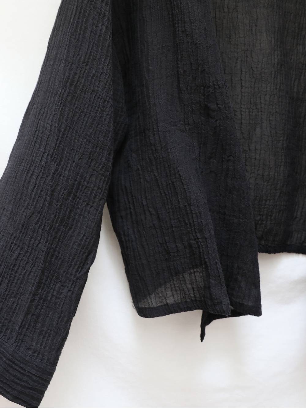 Monday 100% linen open cardigan oversized black shirt loose fit Large resortwear - Picture 7 of 9